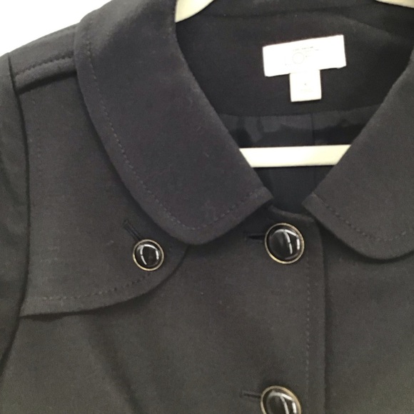 Ann Taylor Loft Pea Coat Jacket Tailored Black Career Business Casual Size 4 - Picture 4 of 9